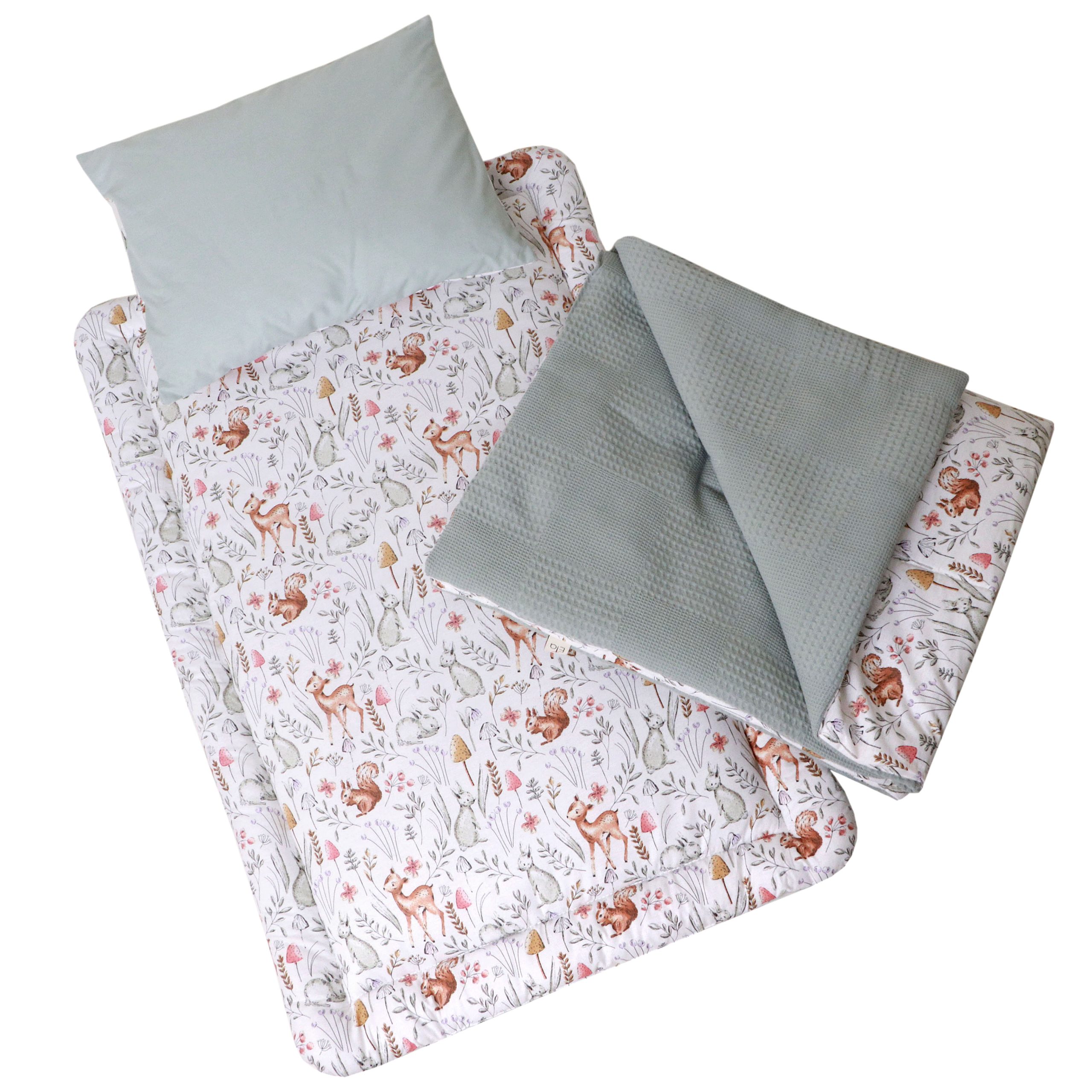 ست خواب سایز دو پیکه چمنزار سبزآبی