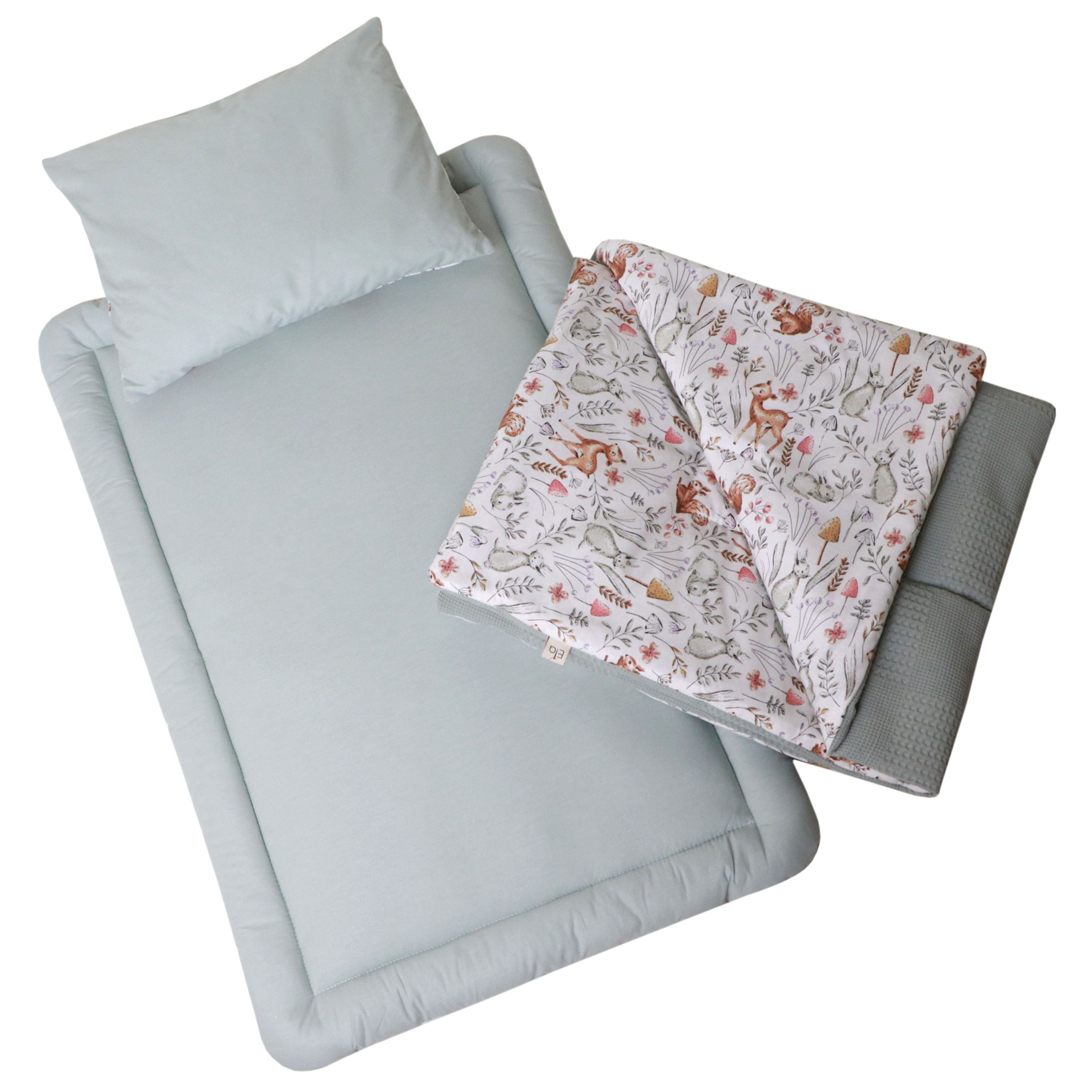 ست خواب سایز دو پیکه چمنزار سبزآبی - تصویر 2