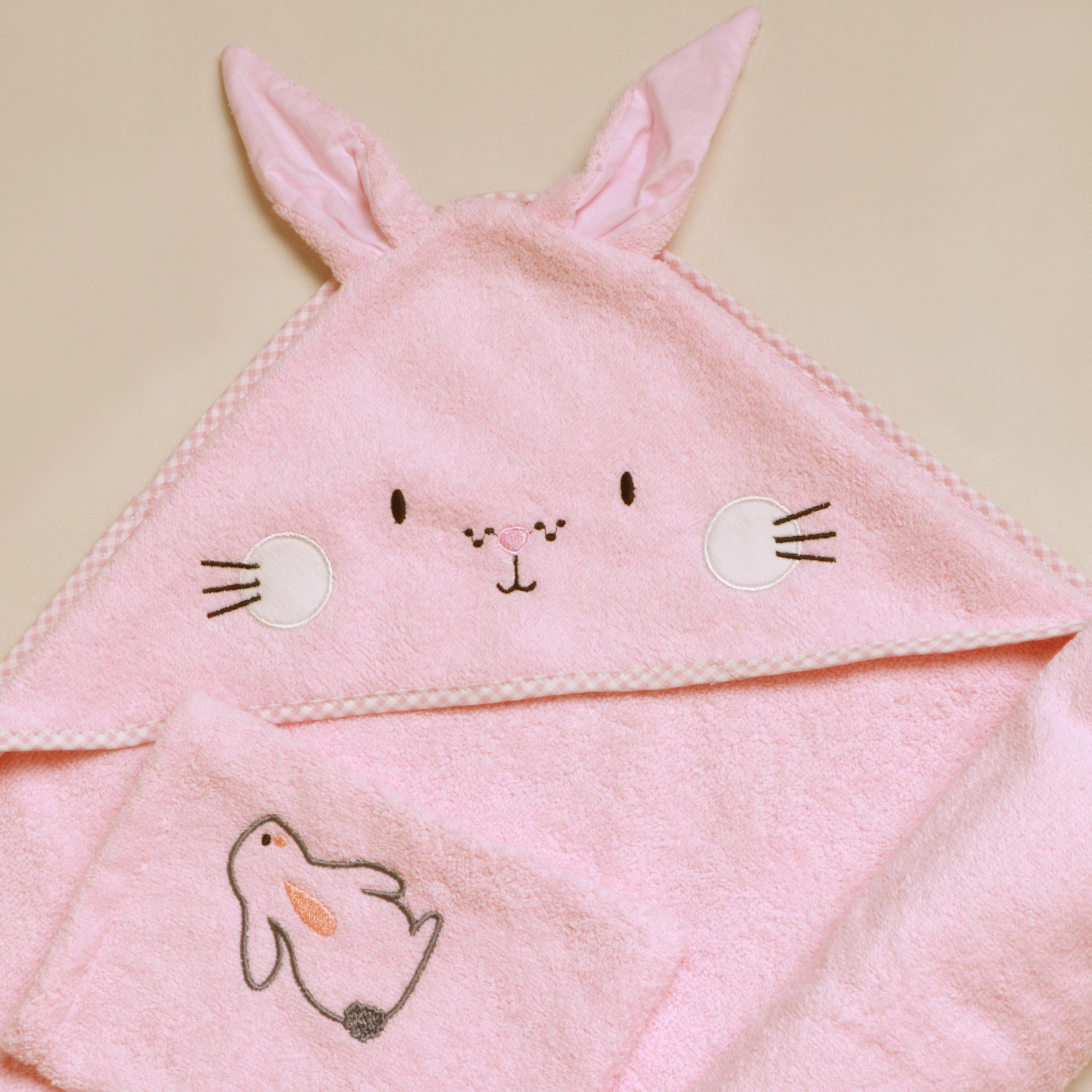 حوله دو تیکه حیوانات خرگوش صورتی - تصویر 2