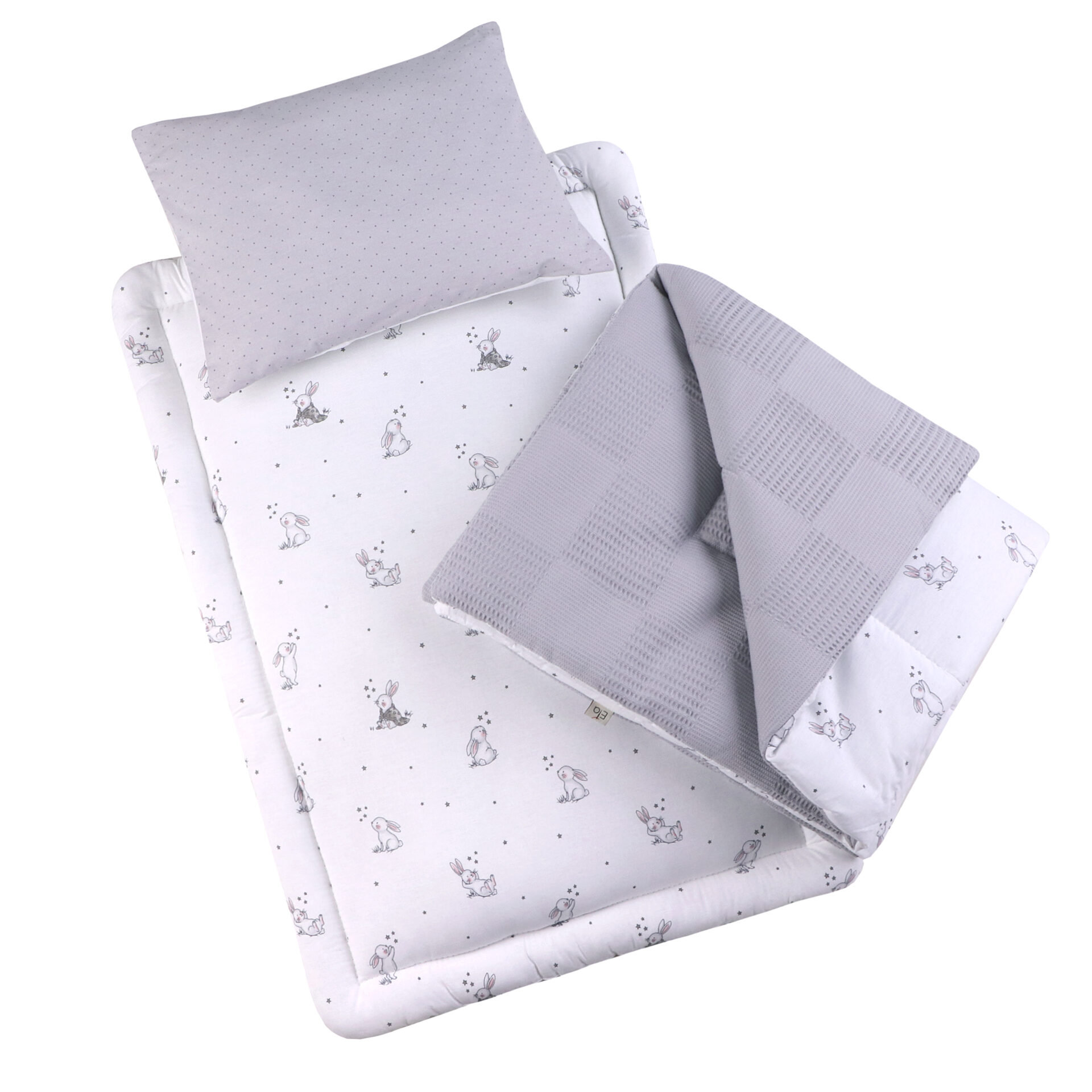ست-خواب-سایز-دو-بانی-استار-طوسی-روی-تشک-الا